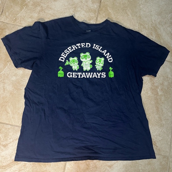Adults unisex XL animal crossing new horizons Tom Nook deserted island getaway T - Picture 1 of 4